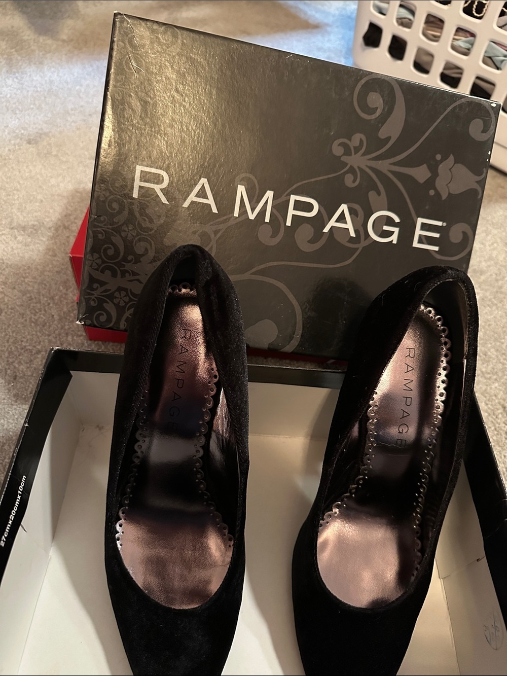Rampage Black Suede Pointed Pumps
